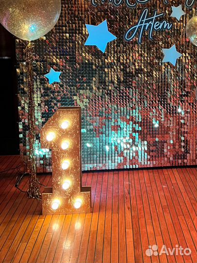 Цифры с лампочками аренда