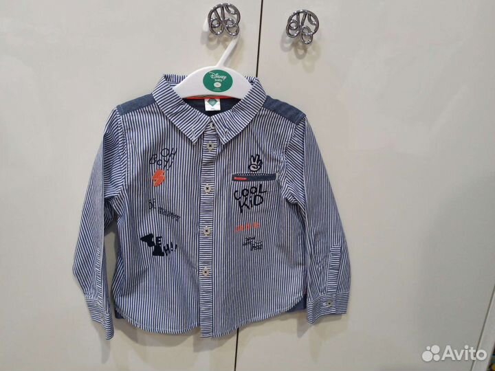 Новая брендовая Рубашка 3 года на мальчика детская
