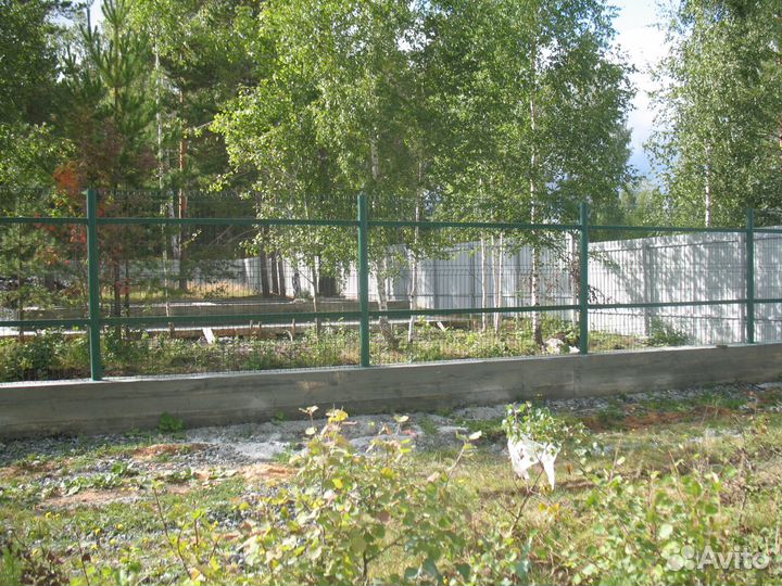Монтаж забора Профлист Сетка 3Д Деревянный Сетка