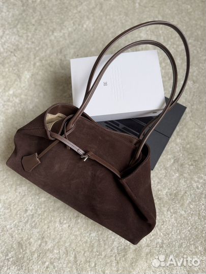 Сумка шопер мини из натуральной замши