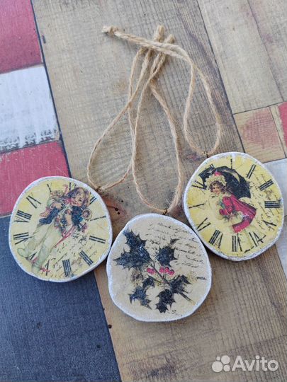 Деревянные ёлочные игрушки