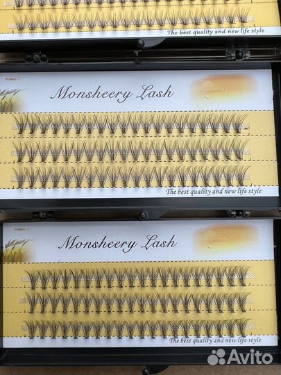 Пучковые накладные ресницы Nesura 10D изгиб C