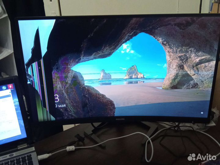 Монитор philips 27m1c5500vl (битый)