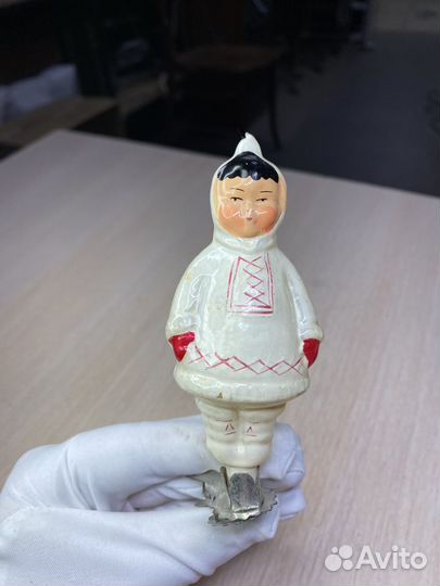 Ёлочная игрушка якутянка якутка чукча СССР
