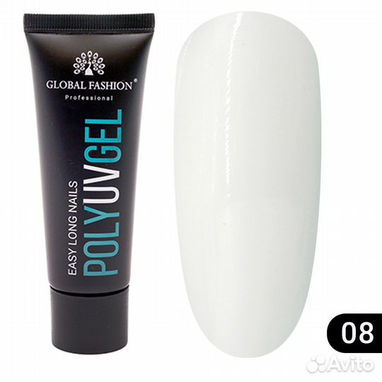 Поли UV гель (Полигель) Global Fashion 30 г 08 (бе