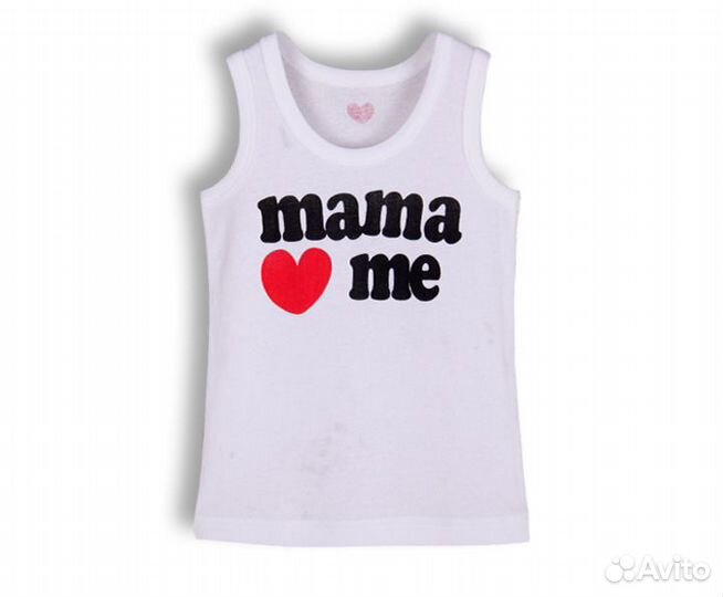 Майки с надписями Mama loves me и Papa loves me