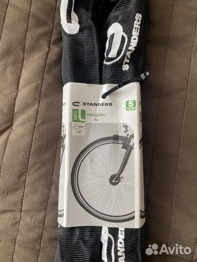 Велозамок цепь Standers, 10 мм, 100 см с замком