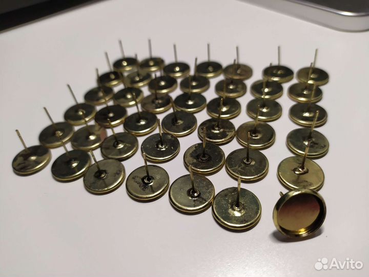 Основа под сережки гвоздики 42 шт, 12мм