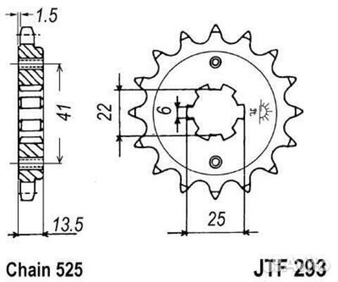 Звезда ведущая JTF293 15