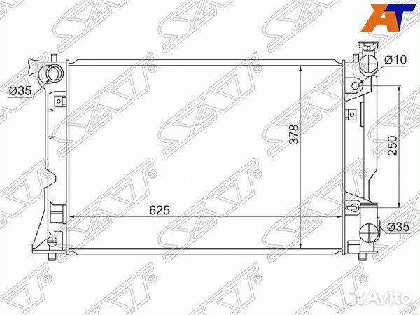 Радиатор toyota, toyota avensis, toyota avensis AZT25# 03-08, toyota avensis wagon