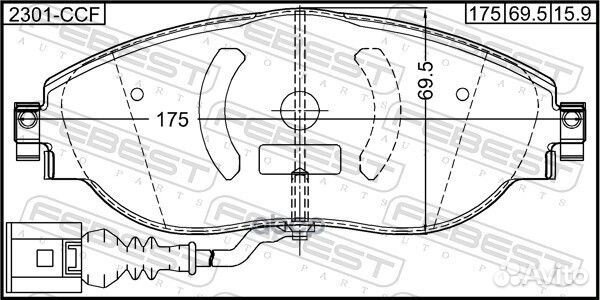 Колодки тормозные передние комплект seat leon (F5)