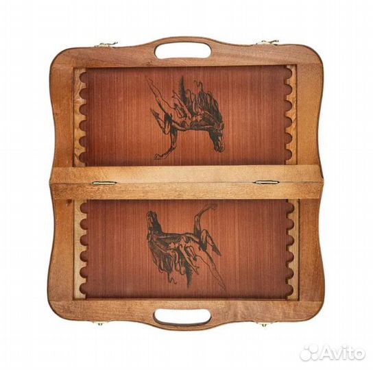 Нарды кожаные 50x50см дипломат (с ручкой)