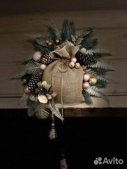 Новогодний венок на дверь