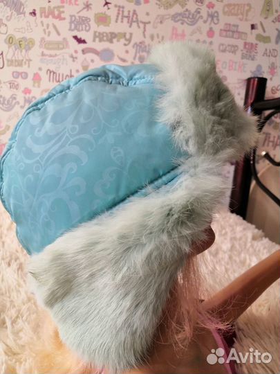 Шапка зимняя натуральный мех состояние новой