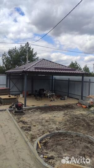 Металлич. навесы, беседки,лестницы,колесоотбойники