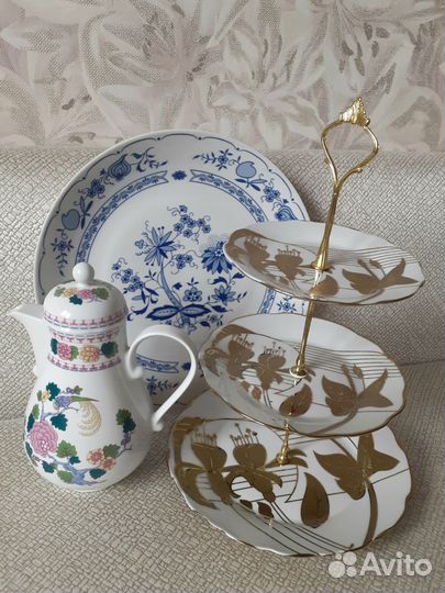 Фарфор Германия синий лук