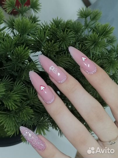 Наращивание ногтей-маникюр-покрытие-дизайн