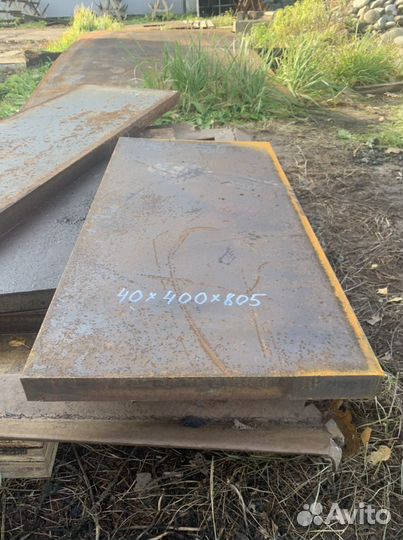 Металлический лист 40мм пластина 40х400х805