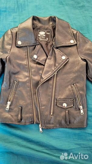 Кожаная куртка детская 110