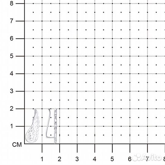 Серьги каффы серебро