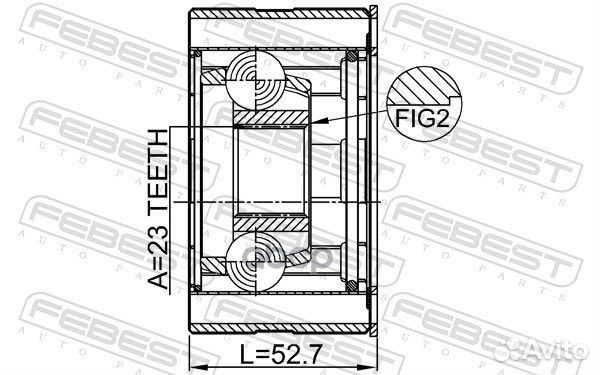 ШРУС карданного вала к-кт 23x79.8 Mitsubishi