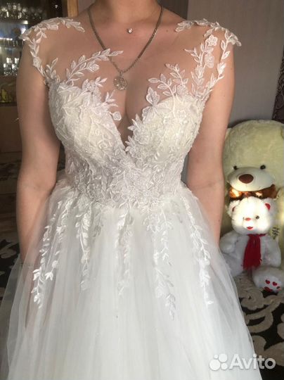 Свадебное платье 42 44 пышное