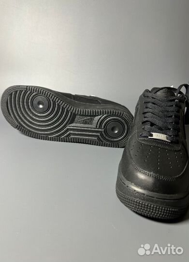 Кроссовки Nike AIR force 1 LOW luxe black gum Люкс