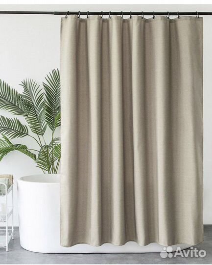 Тканевая штора с имитацией льна, новая