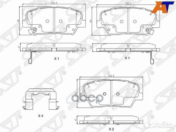 Колодки тормозные перед hyundai elantra 15- ST5