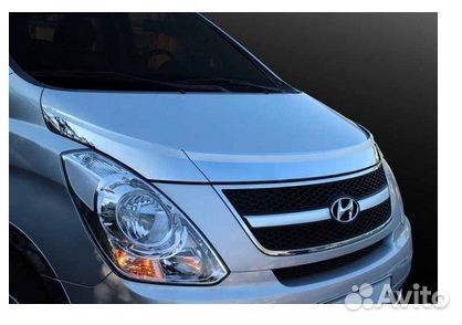 Дефлектор капота хром гранд старекс