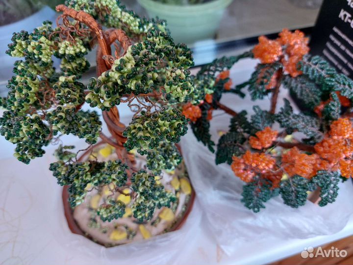 Деревья из бисера