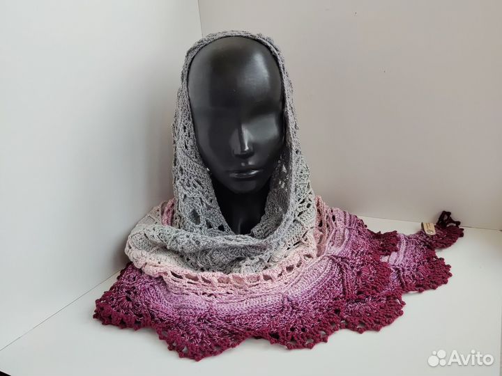 Новая дизайнерская полукруглая шаль ручная работа