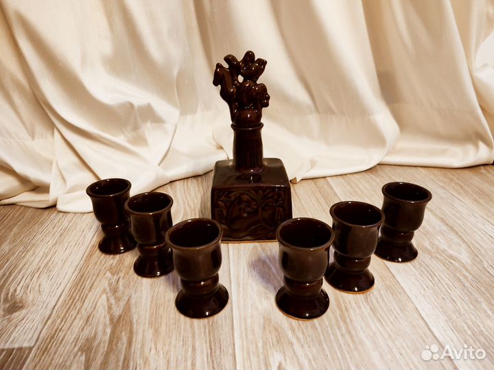 Набор рюмок. Керамика. Новый. Винтаж. Якутия