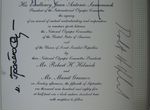 Приглашение Президента мок, 1985 и памятная медаль