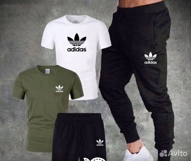 Летний спортивный костюм 4в1 adidas