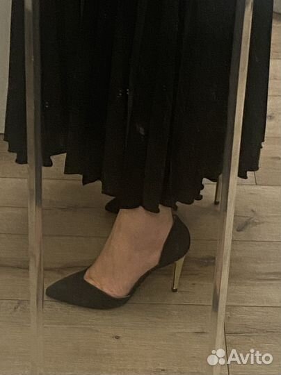 Туфли женские 38 размер натуральная замша черные