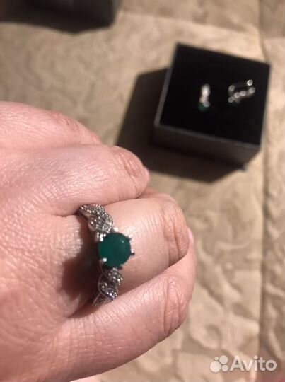 Серебряный комплект с ониксом