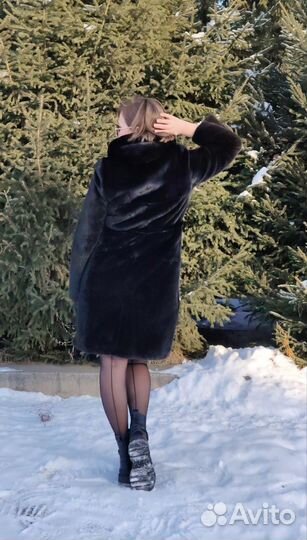 Продам роскошную черную норковую шубу 46-48 размер