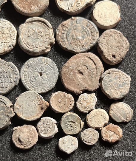 Пломбы старинные свинцовые (40 шт)