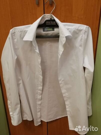 Рубашка белая для мальчика 146