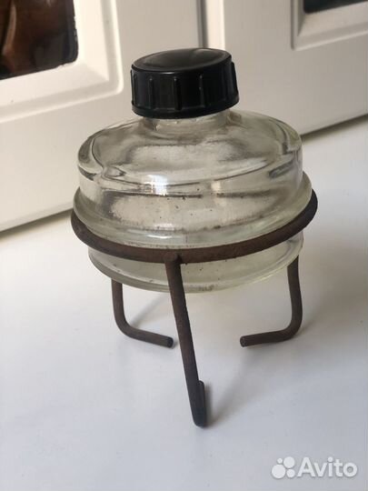 Спиртовка стеклянная старинная