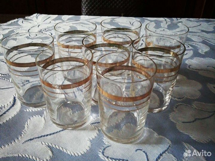 Стопки с золотой обводкой из СССР
