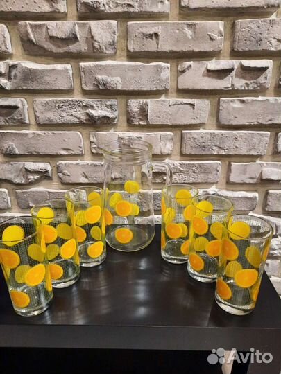 Кувшин и стаканы (6 шт.) Италия