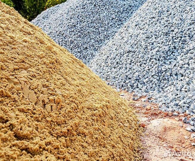 Отсев щебень песок земля плодородная торфогрунт