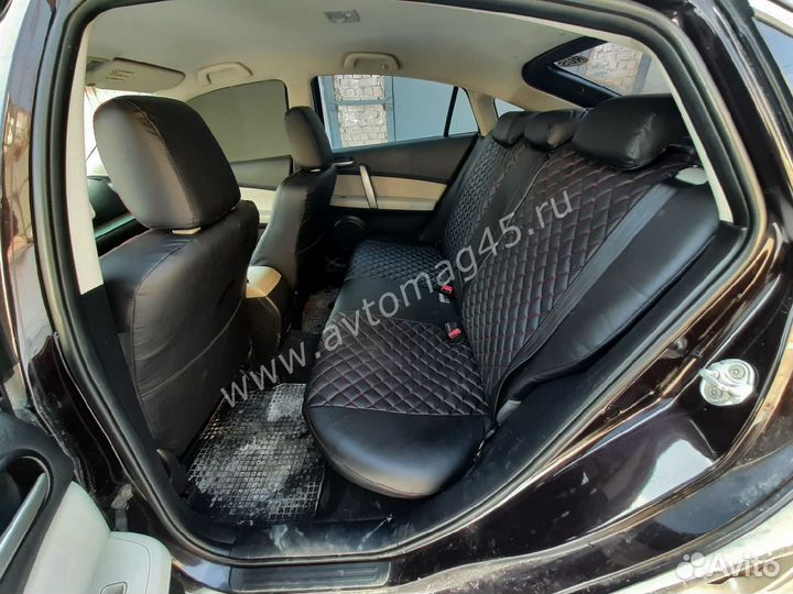 Авточехлы Mazda 6 2007-2013г лифтбек экокожа ромб