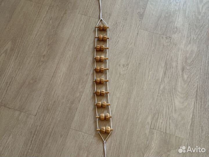 Массажёр для тела деревянный роликовый ручной
