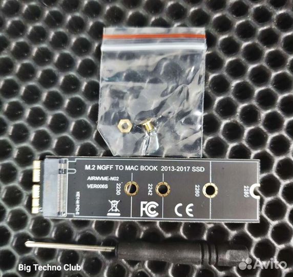 Переходник для SSD M.2 на Apple MacBook 2013-2017