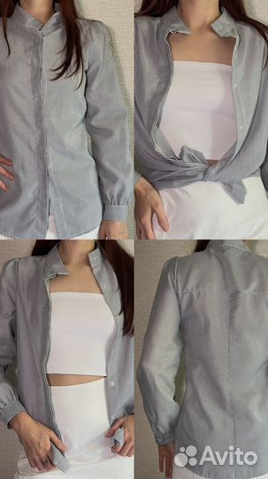 Повседневная рубашка женская в полоску