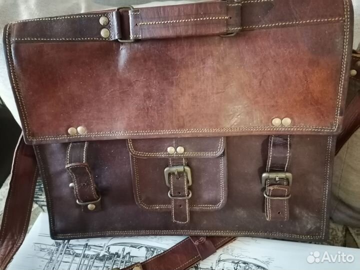 Мужской кожаный портфель