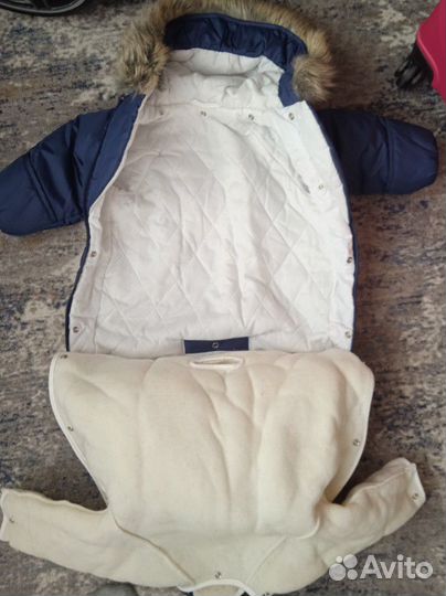 Комбинезон конверт для новорожденного. Зима